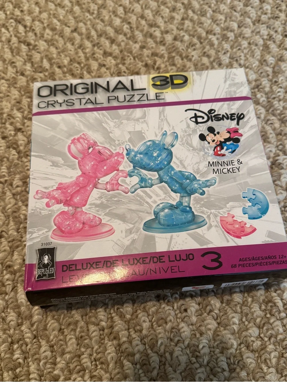 Disney 3D Crystal Minnie & Mickey Puzzle Set - Pink & Blue